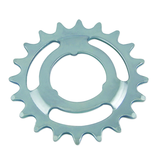 Esjot Steckzahnkranz gekröpft für Shimano/Sram silber (verzinkt)  1/2" x 1/8", gekröpft  17 Zähne