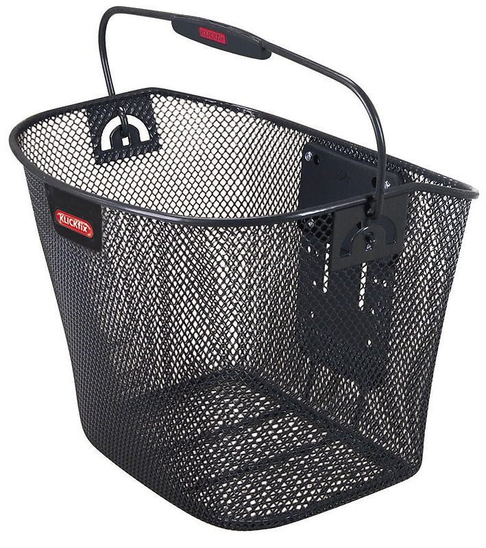 KLICKfix Vorderrad-Korb Uni schwarz, 35x25x25 cm