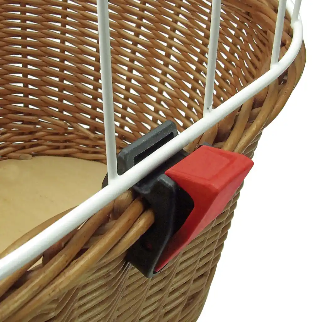 KLICKfix Doggy Basket Tierkorb mit KLICKfix Bodenkupplung für Racktime Gepäckträger braun