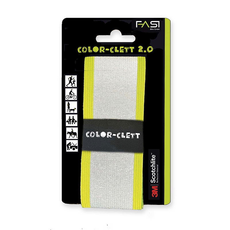 FASI Reflex-Hosenband Color-Clett 2.0 neongelb