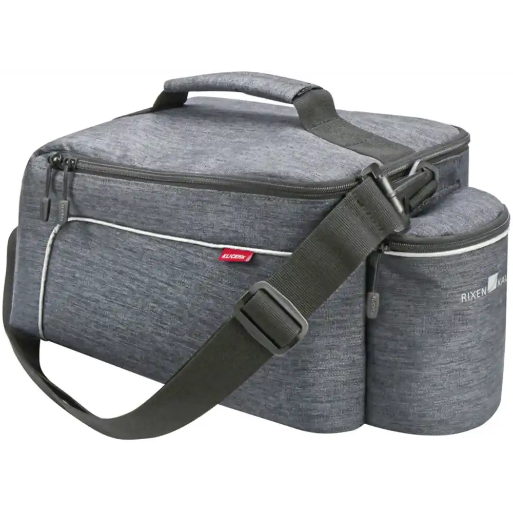 KLICKfix Gepäckträgertasche Rackpack Light mit KLICKfix UniKlip 2 Adapter grau