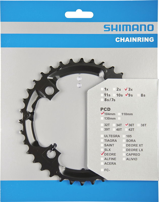 Shimano Kettenblatt Deore FCM591 36 Zähne Y1LD98090