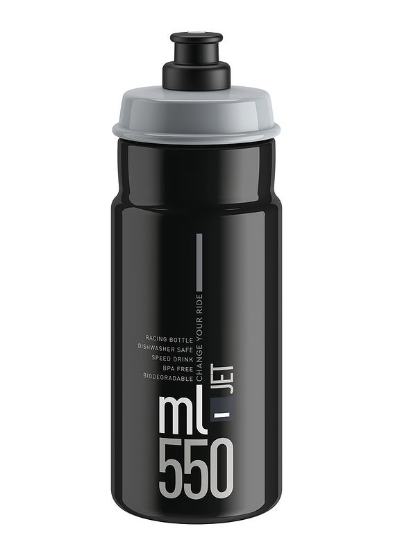 Elite Trinkflasche JET schwarz, grau Graphik 0,55 L