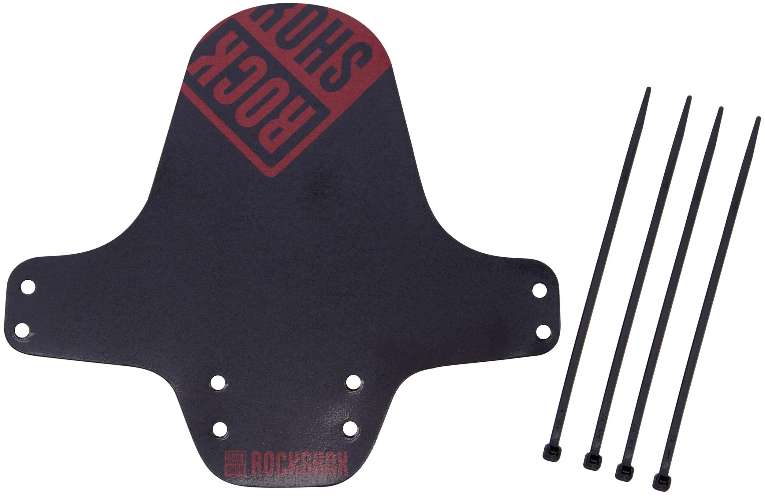 VR-STECKBLECH ROCKSHOX FENDER SCHWARZ / GL. ROT