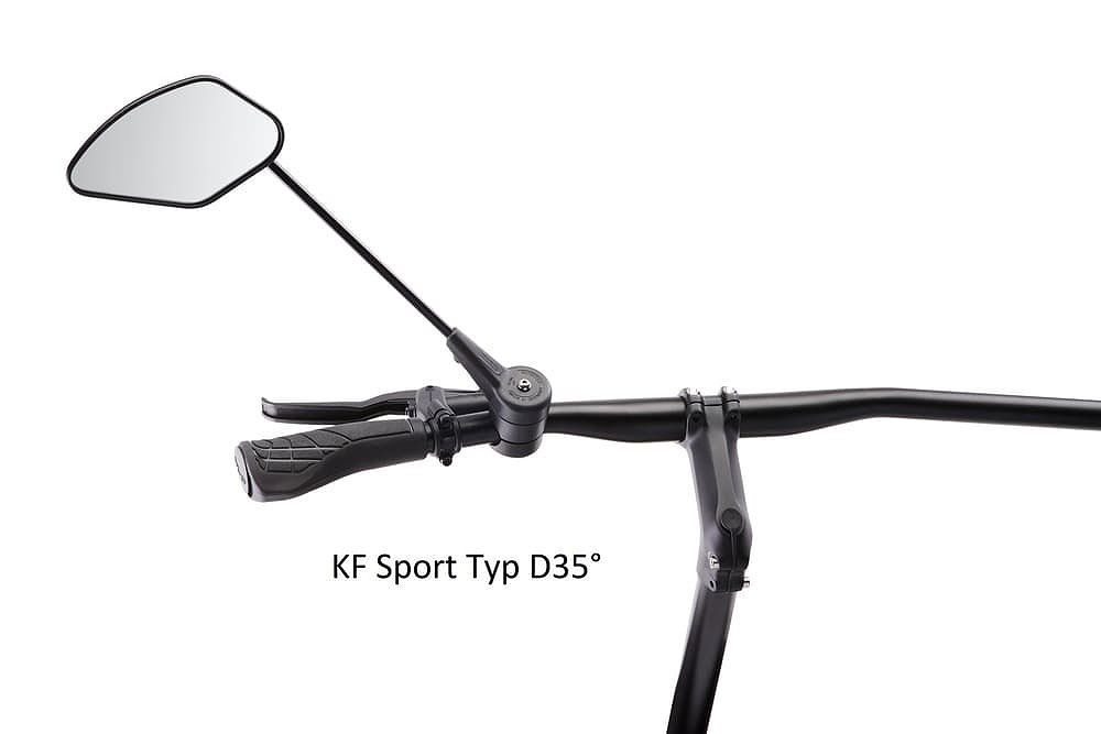 Krampe Lenkerspiegel KF Sport Typ D 35°, klappbar Lenkeraußenklemmung, links