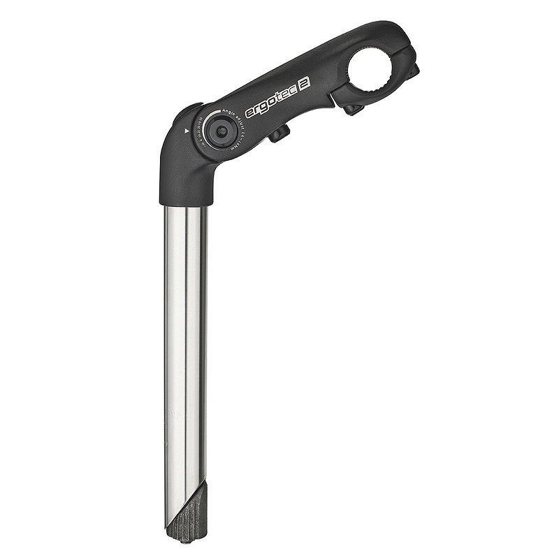 ergotec Vorbau Kobra Vario Niro 110 mm schwarz-silber 25,4 mm 25,4 mm -10- +50°