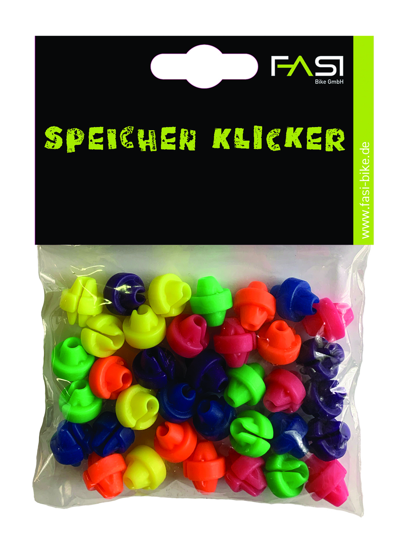 FASI Speichenklicker Spike Fun 36 Stück farblich sortiert