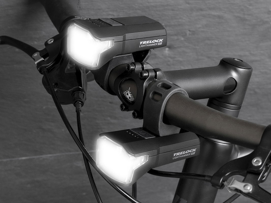 TRELOCK LED Akkufrontleuchte 80 LUX Lighthammer schwarz