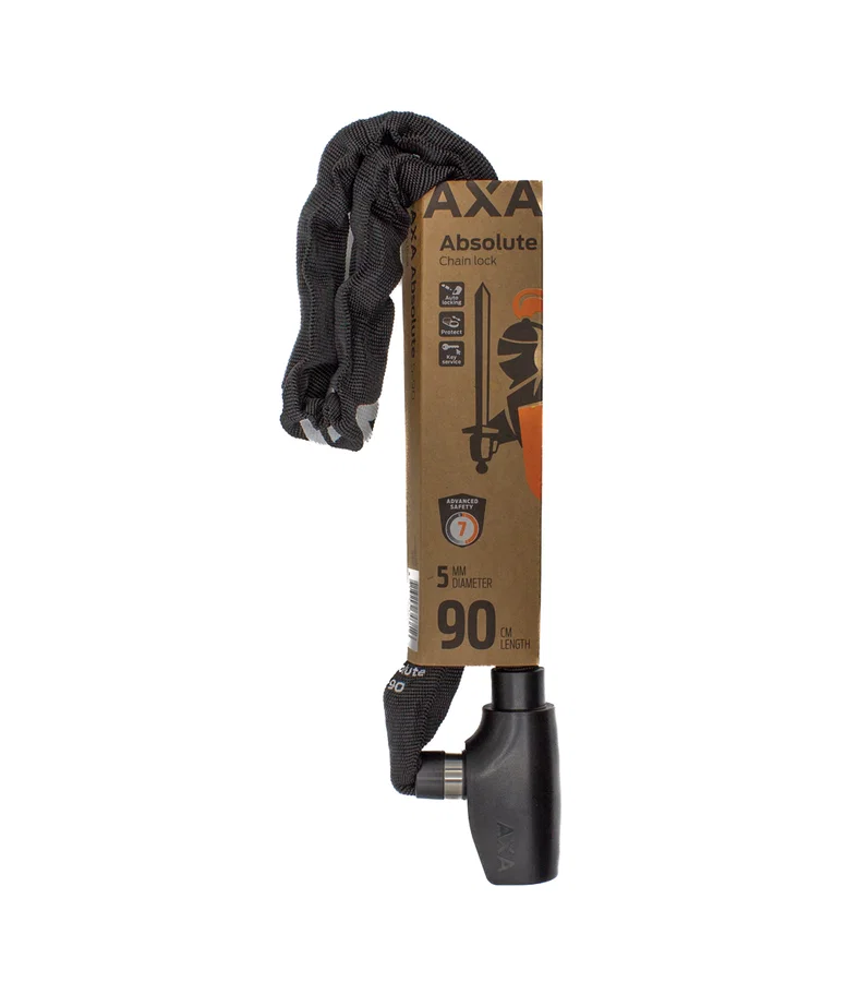 AXA Kettenschloss Absolute 5 mm schwarz 90 cm