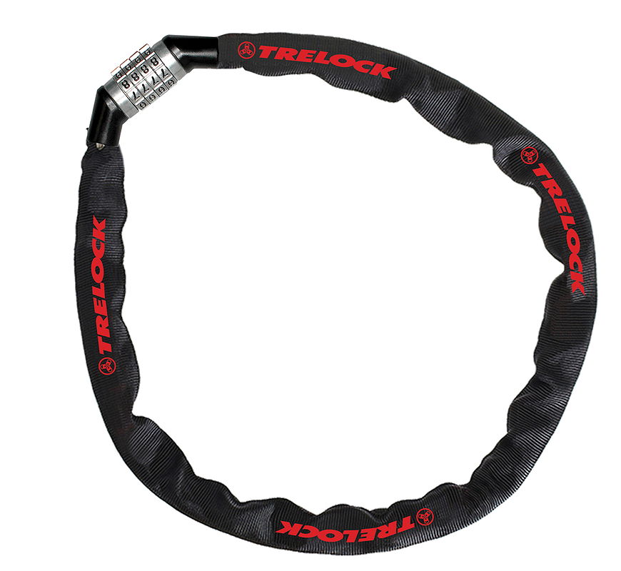 TRELOCK Zahlen-Kettenschloss BC 115 CODE 4 mm schwarz 110 cm