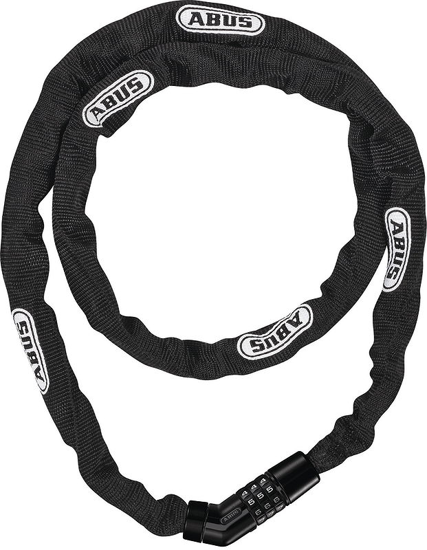 ABUS Zahlen-Kettenschloss Steel-O-Chain 4804C/110 BK 4 mm schwarz 110 cm
