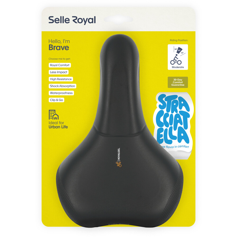 Selle Royal Fahrradsattel Brave Moderate Unisex - Stracciatella