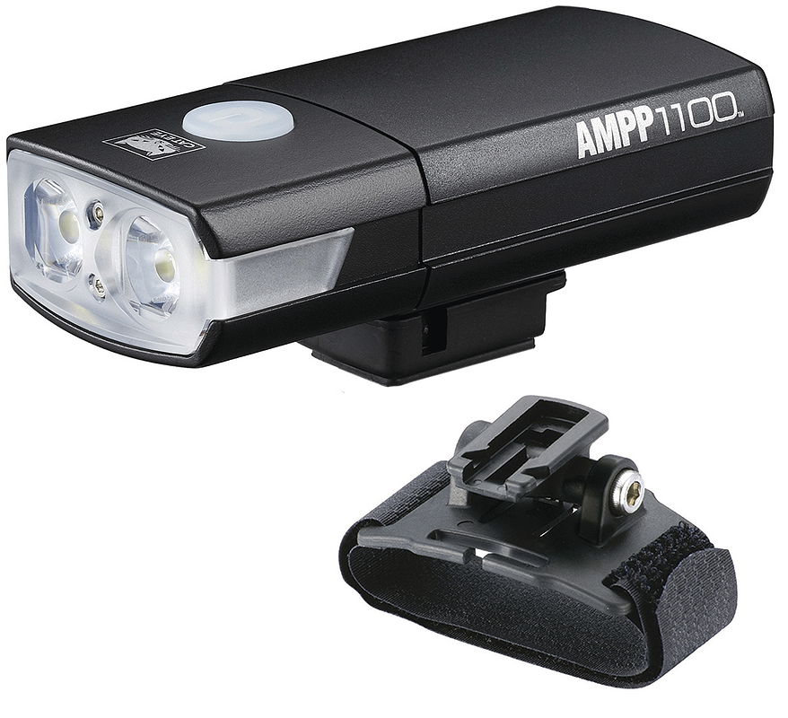 CATEYE LED Akku Helm-Lampe AMPP 1100 schwarz 1100 Lumen SB-Verpackung