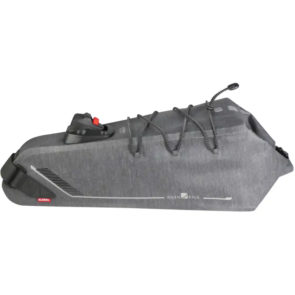 KLICKfix Bikepack X Waterproof Inkl. Contour Sattel Adapter grau Satteltasche
